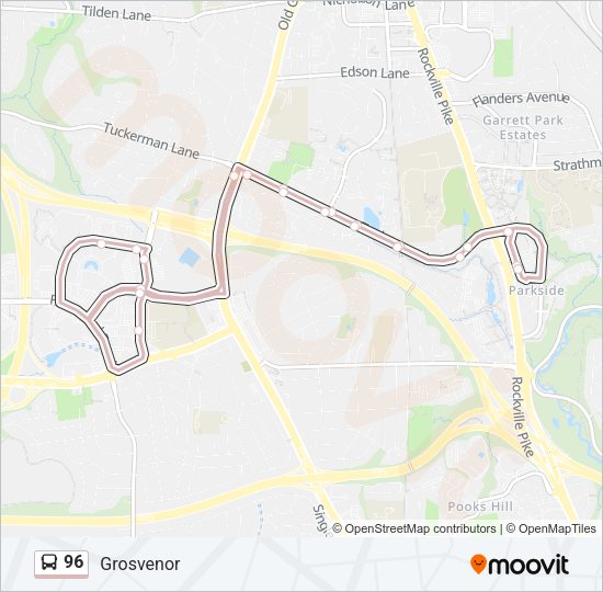 96 Bus Line Map