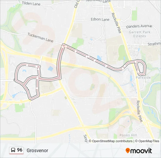 96 Bus Line Map