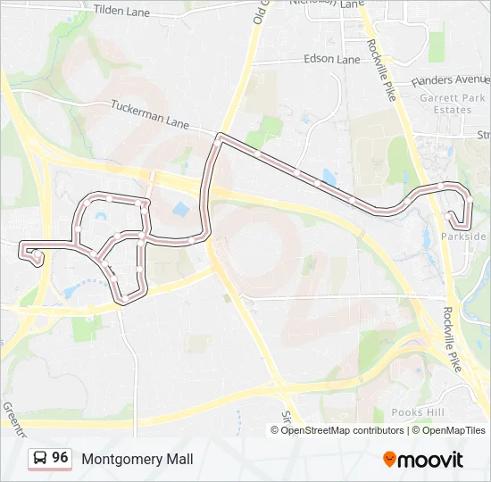 96 Bus Line Map