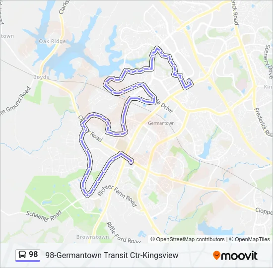 98 Bus Line Map