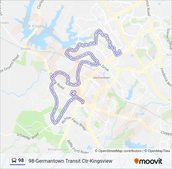 98 Bus Line Map