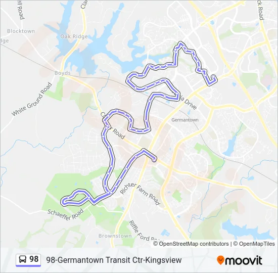 98 Bus Line Map
