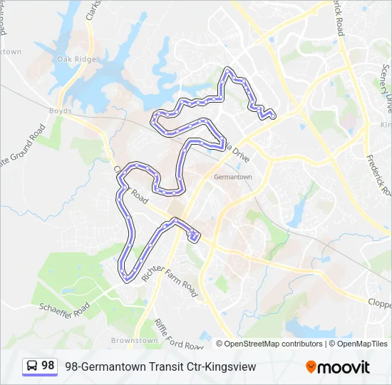 98 Bus Line Map