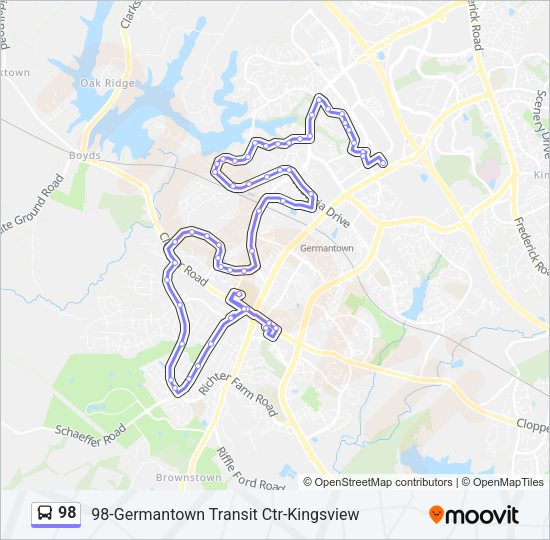 98 Bus Line Map