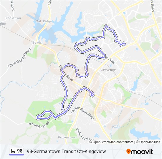 98 Bus Line Map