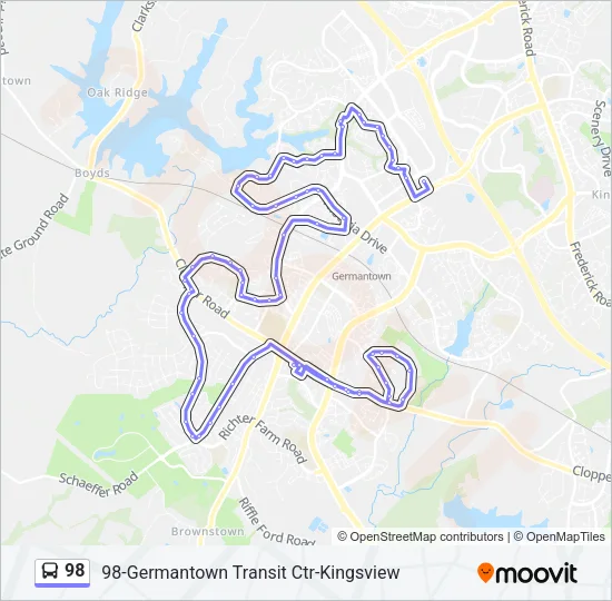 98 Bus Line Map