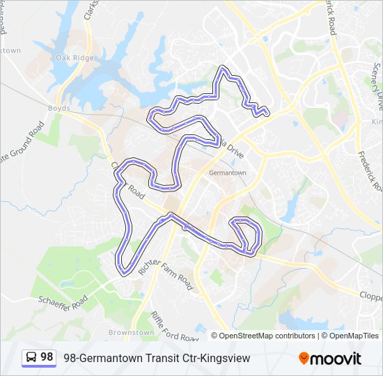 98 Bus Line Map