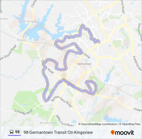 98 Bus Line Map
