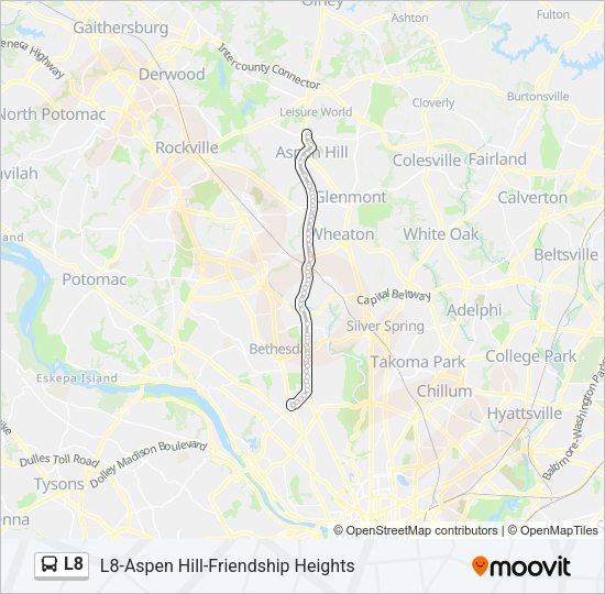 L8 Bus Line Map