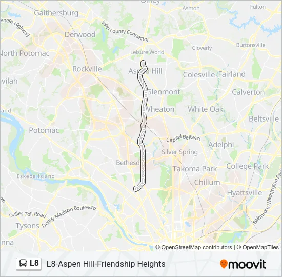 L8 Bus Line Map