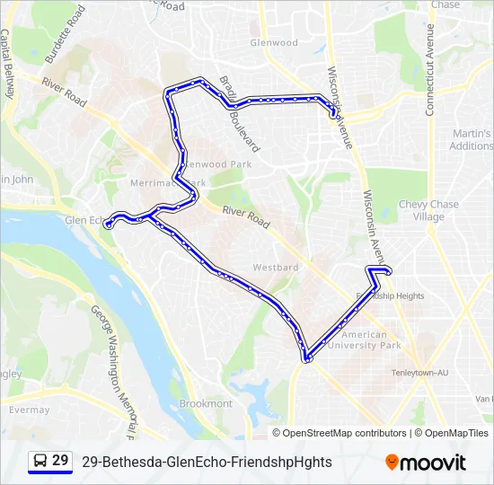 Mapa de 29 de autobús