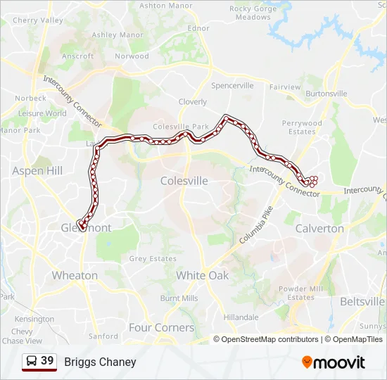 39 Bus Line Map