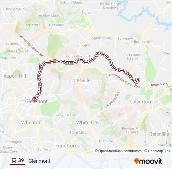39 Bus Line Map