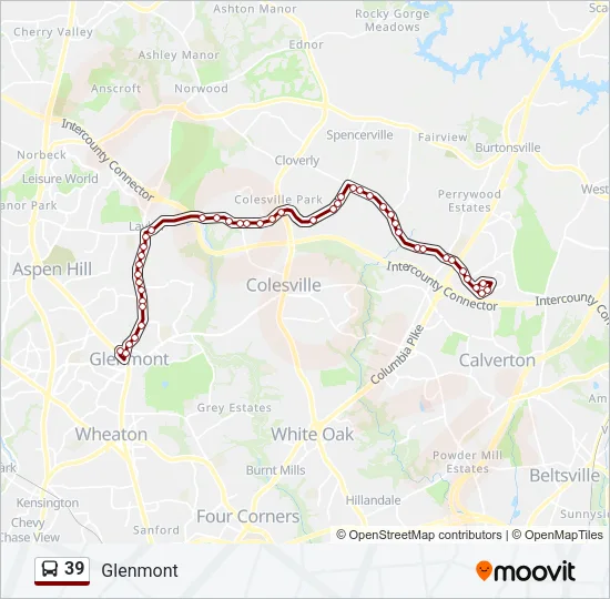 39 Bus Line Map