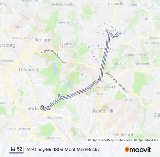 52 Bus Line Map