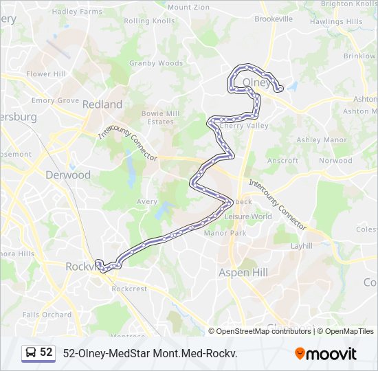 52 Bus Line Map