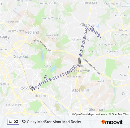 52 Bus Line Map