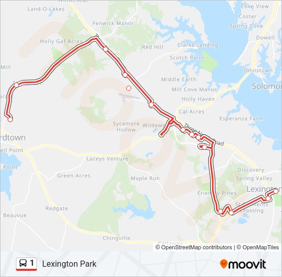 1 Bus Line Map