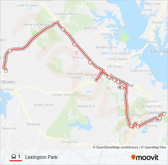 1 Bus Line Map