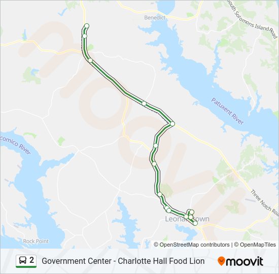 2 Bus Line Map