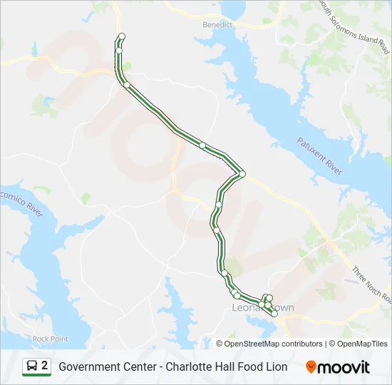 2 Bus Line Map
