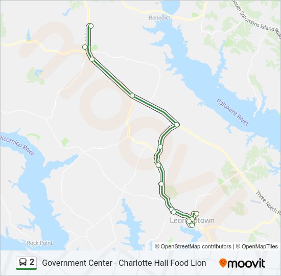 2 Bus Line Map