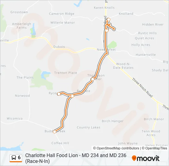 6 Bus Line Map
