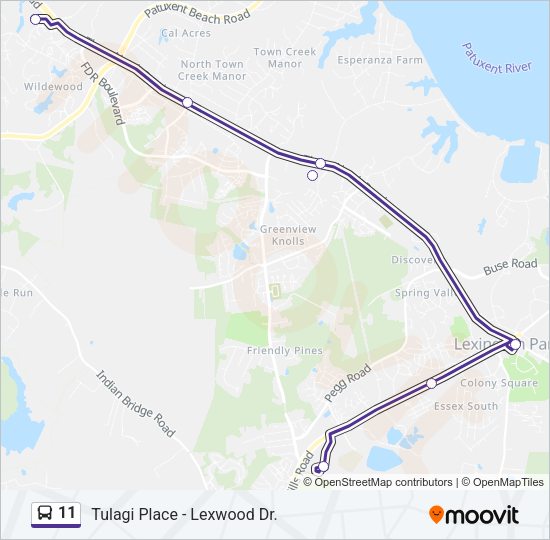 11 Bus Line Map