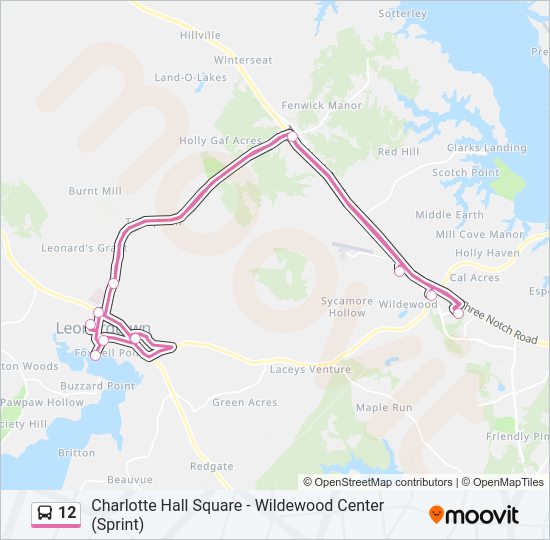 12 Bus Line Map