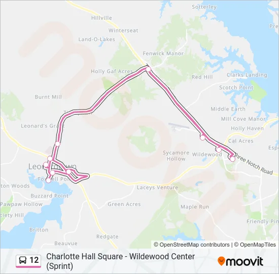 12 Bus Line Map