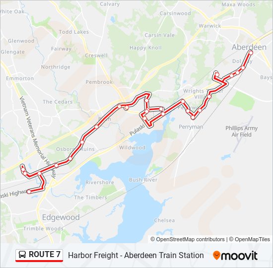 Rt Routes And Schedules 7 Route: Schedules, Stops & Maps - Eastbound - Aberdeen (Updated)