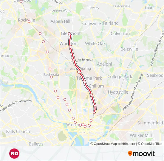 METRORAIL RED LINE Metro Line Map