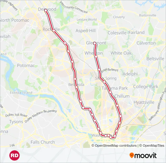 METRORAIL RED LINE Metro Line Map