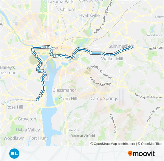 METRORAIL BLUE LINE Metro Line Map