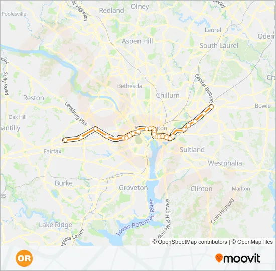 METRORAIL ORANGE LINE Metro Line Map