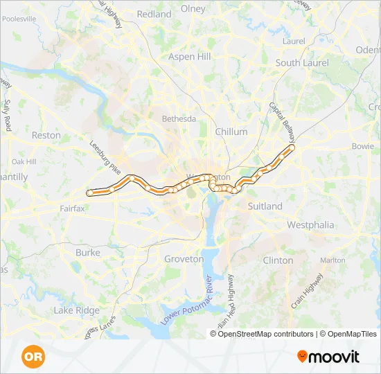 METRORAIL ORANGE LINE Metro Line Map