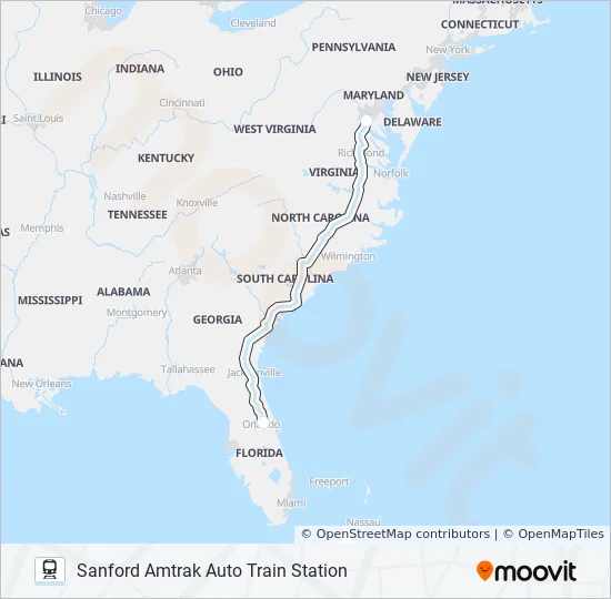 Directions To Sanford Auto Train Auto Train Route: Schedules, Stops & Maps - Sanford Amtrak Auto Train  Station (Updated)