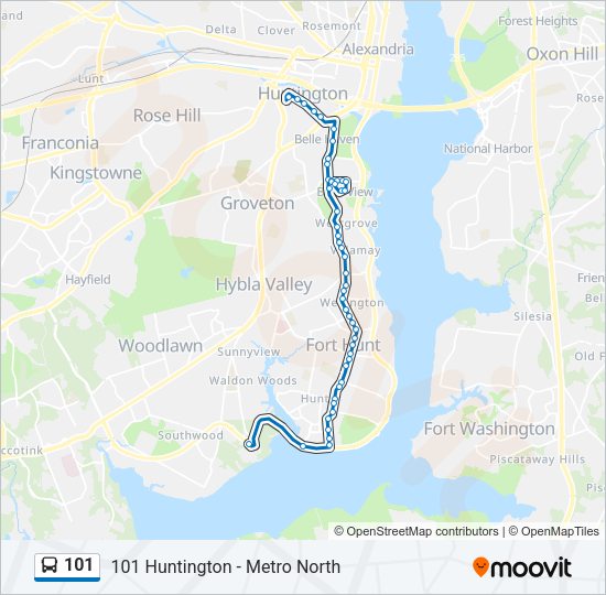 101 Bus Line Map