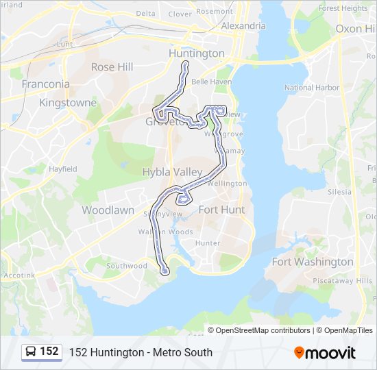 152 Bus Line Map