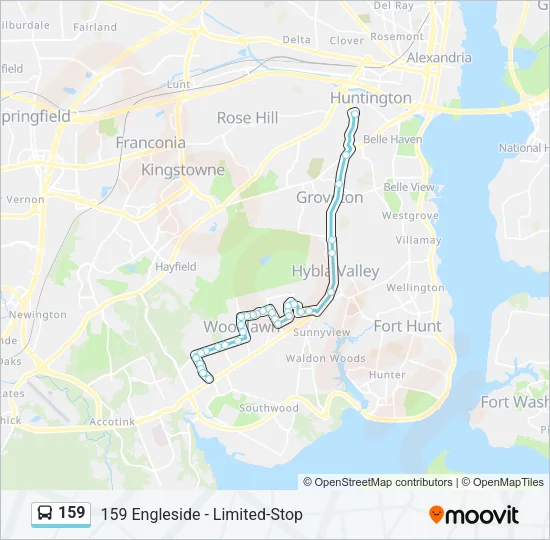 159 Bus Line Map