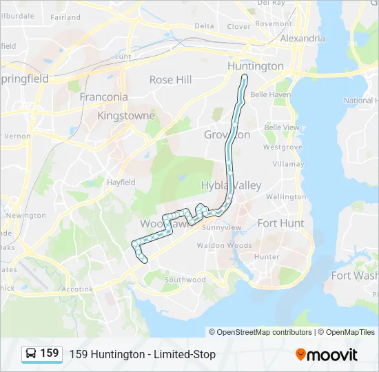 159 Bus Line Map