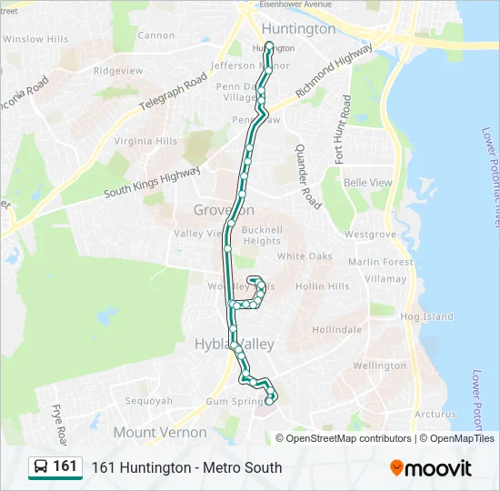 161 Bus Line Map