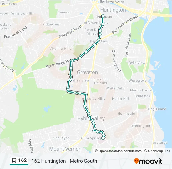162 Bus Line Map