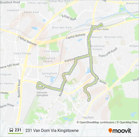231 Bus Line Map