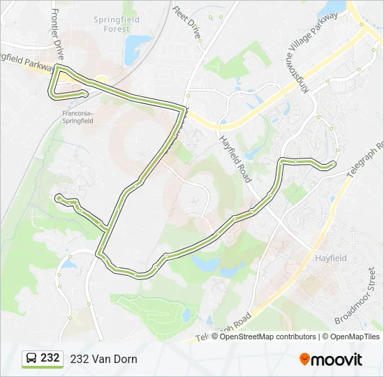 232 Bus Line Map