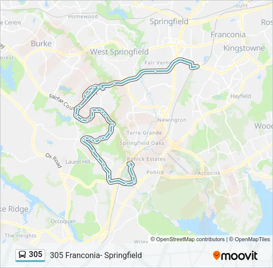 305 Bus Line Map