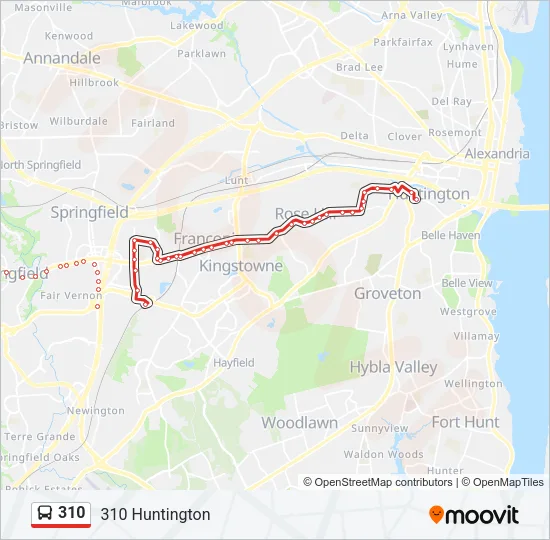 310 Bus Line Map