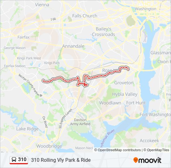 Mapa de 310 de autobús