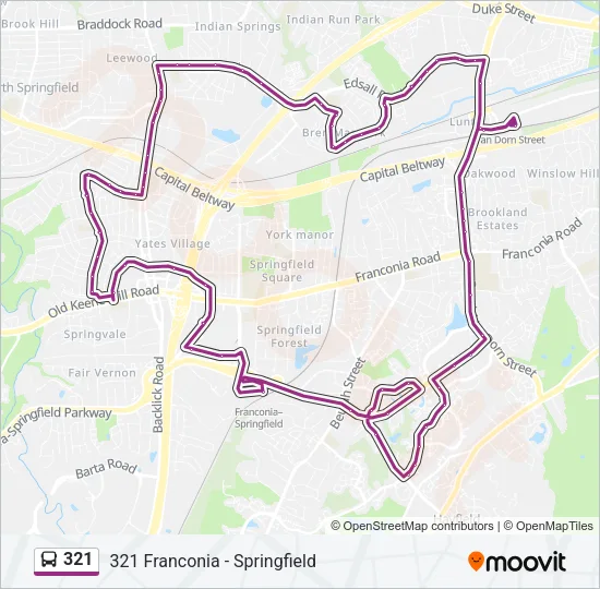 321 Bus Line Map