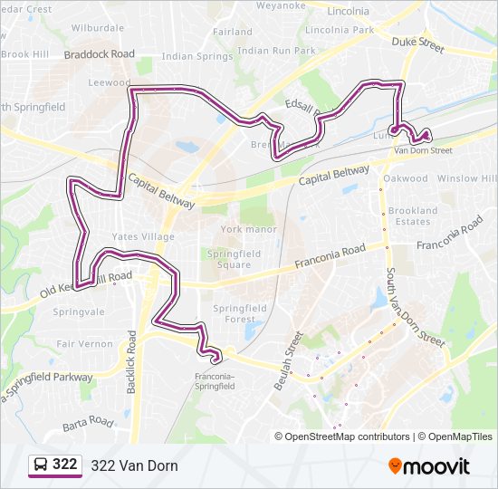 322 Bus Line Map